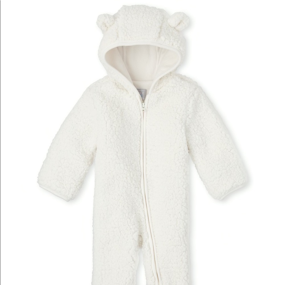 Unisex Baby Sherpa onesie (outerwear)